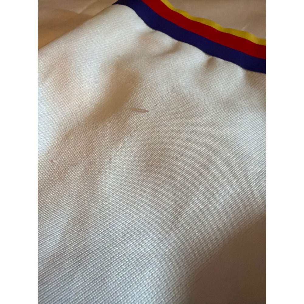 Vintage Bogner White Tennis Shorts Striped Waistband Retro Athletic Size 34 - Picture 3 of 7